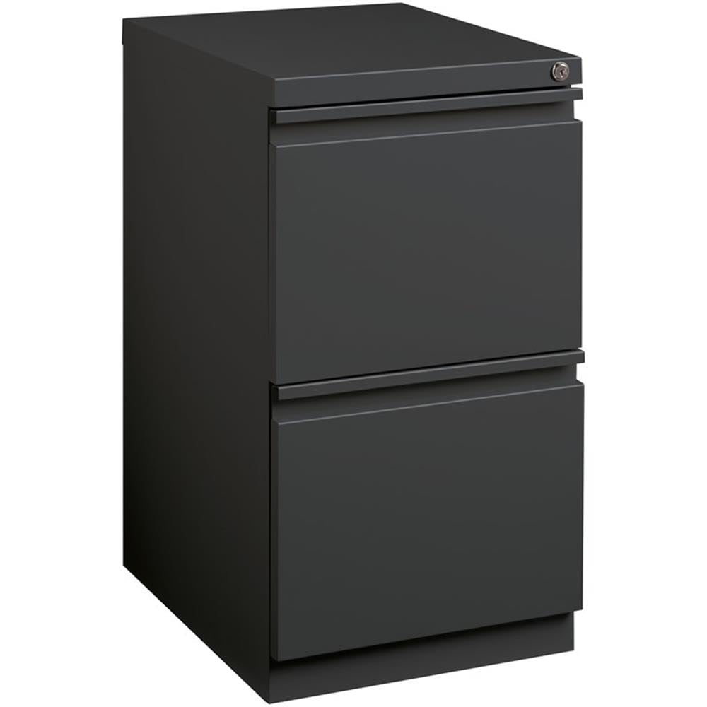 Pemberly Row 4 Drawers 52" Vertical Black Metal Filing Cabinet Lockable Pre-Assembled Stationary Letter Size for Home, Office