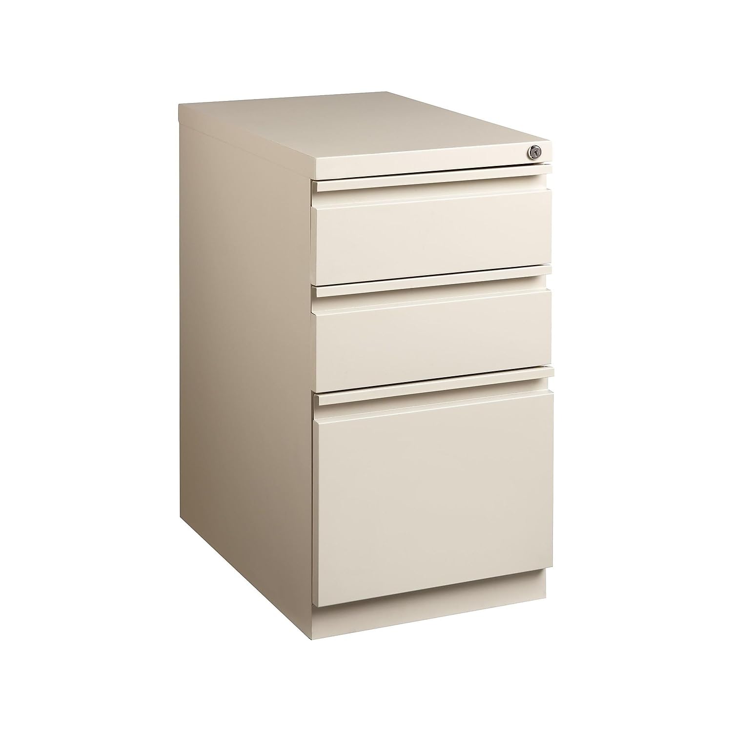 STAPLES 3-Drawer Vertical File Cabinet, Letter Size Documents, Lockable, 19.88" D x 15" W x 27.75" H, Black