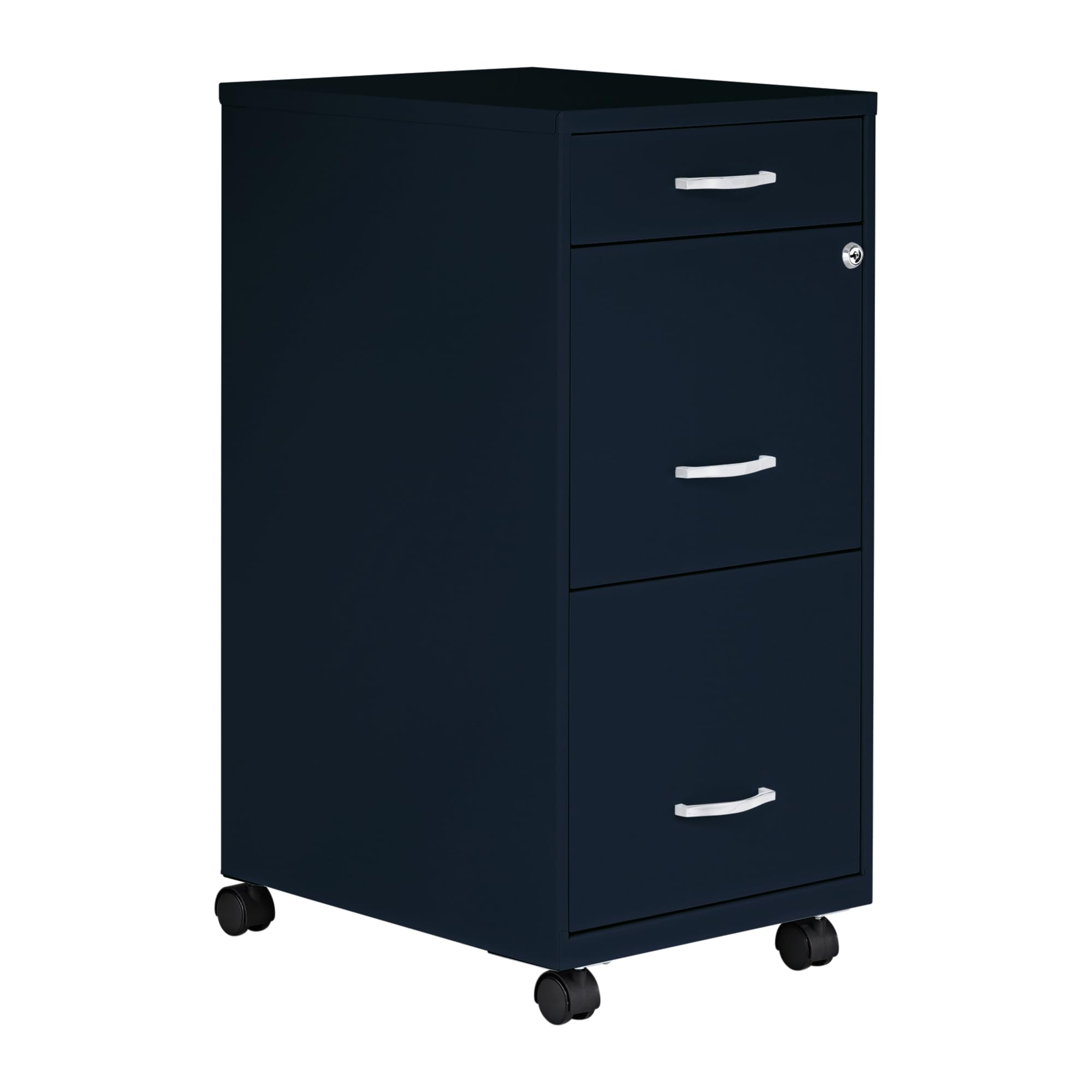 Lorell LYS SOHO Box/File/File 3-Drawer Mobile File Cabinet, Black