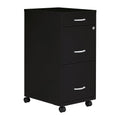 Lorell LYS SOHO Box/File/File 3-Drawer Mobile File Cabinet, Black
