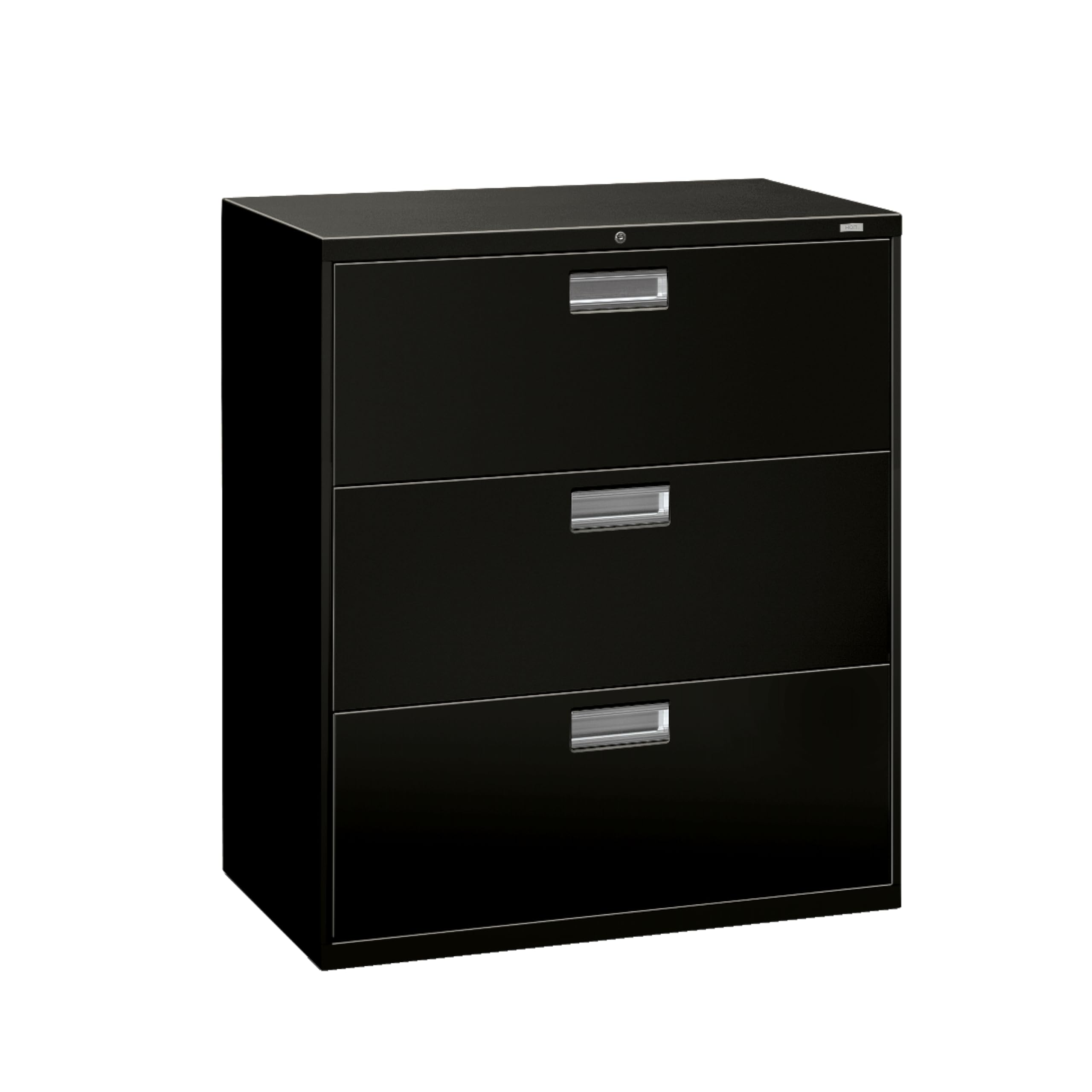 HON 4 Drawer Lateral File Cabinet with Lock, Metal Filing Cabinets for Offices, Adjustable Hangrails for A4, Legal, Letter Files, 18" Deep, Black