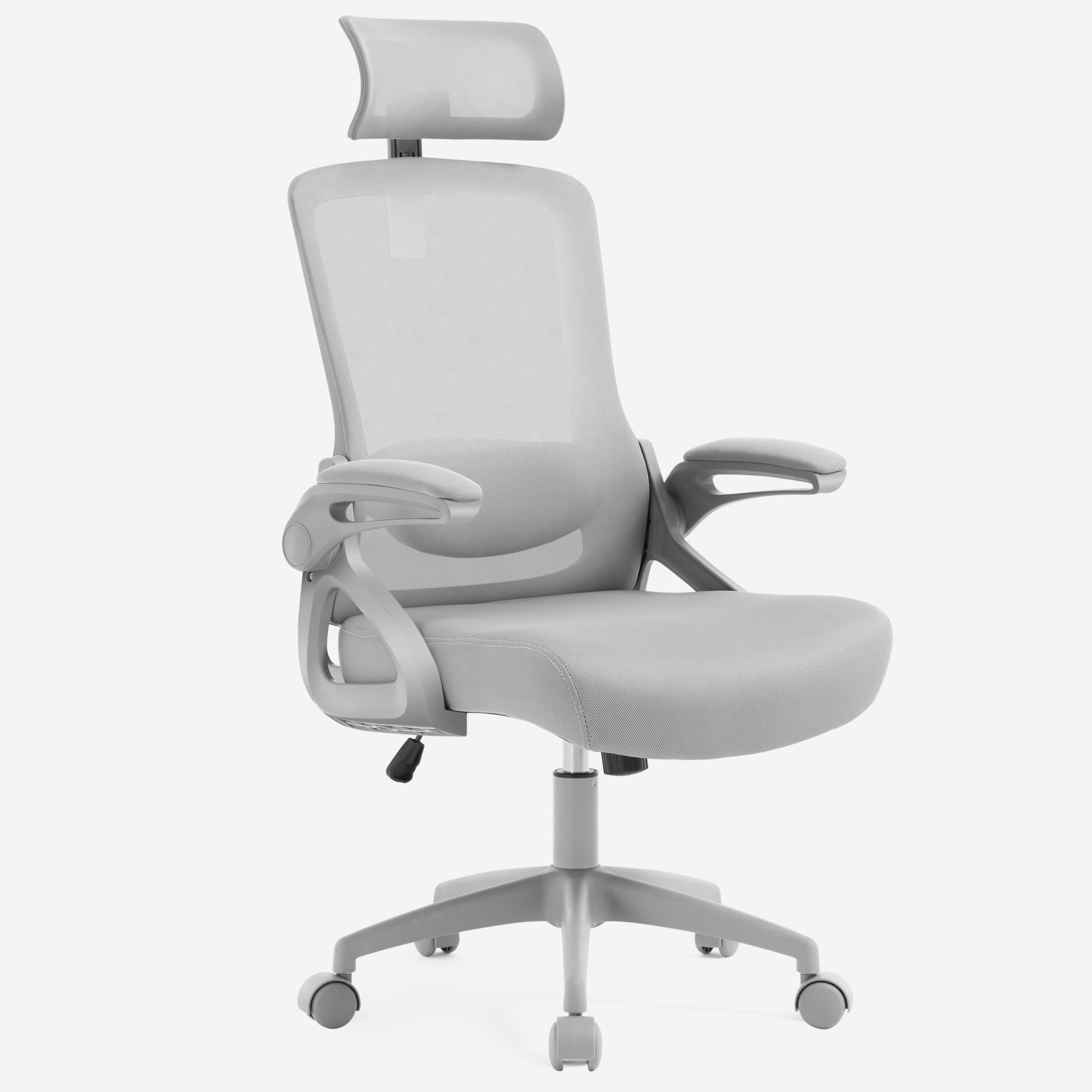 Fizzin Ergonomic Office Chair, 400 LBS Computer Chairs with Adjustable Lumbar Support, Breathable Mesh Desk Chair Ergonomic with Thickened Cushion, Comfy Home Office Desk Chair (Black)