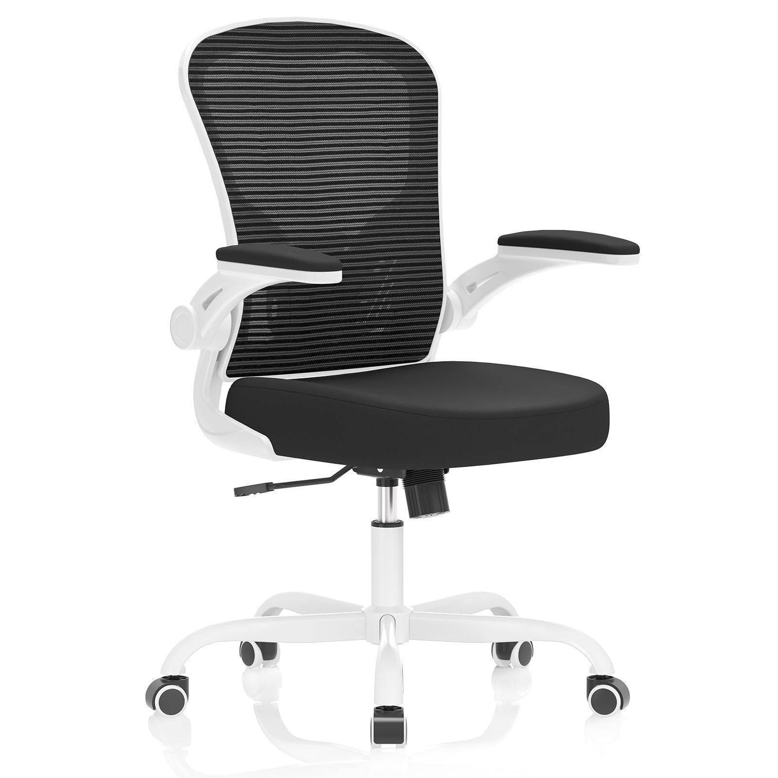 Office Chair, Ergonomic Desk Chairs 330LBS Capacity High Back Mesh Computer Chair with Flip-up Armrests, Comfy Work Chair with Adjustable Lumbar Support, Rolling Chair