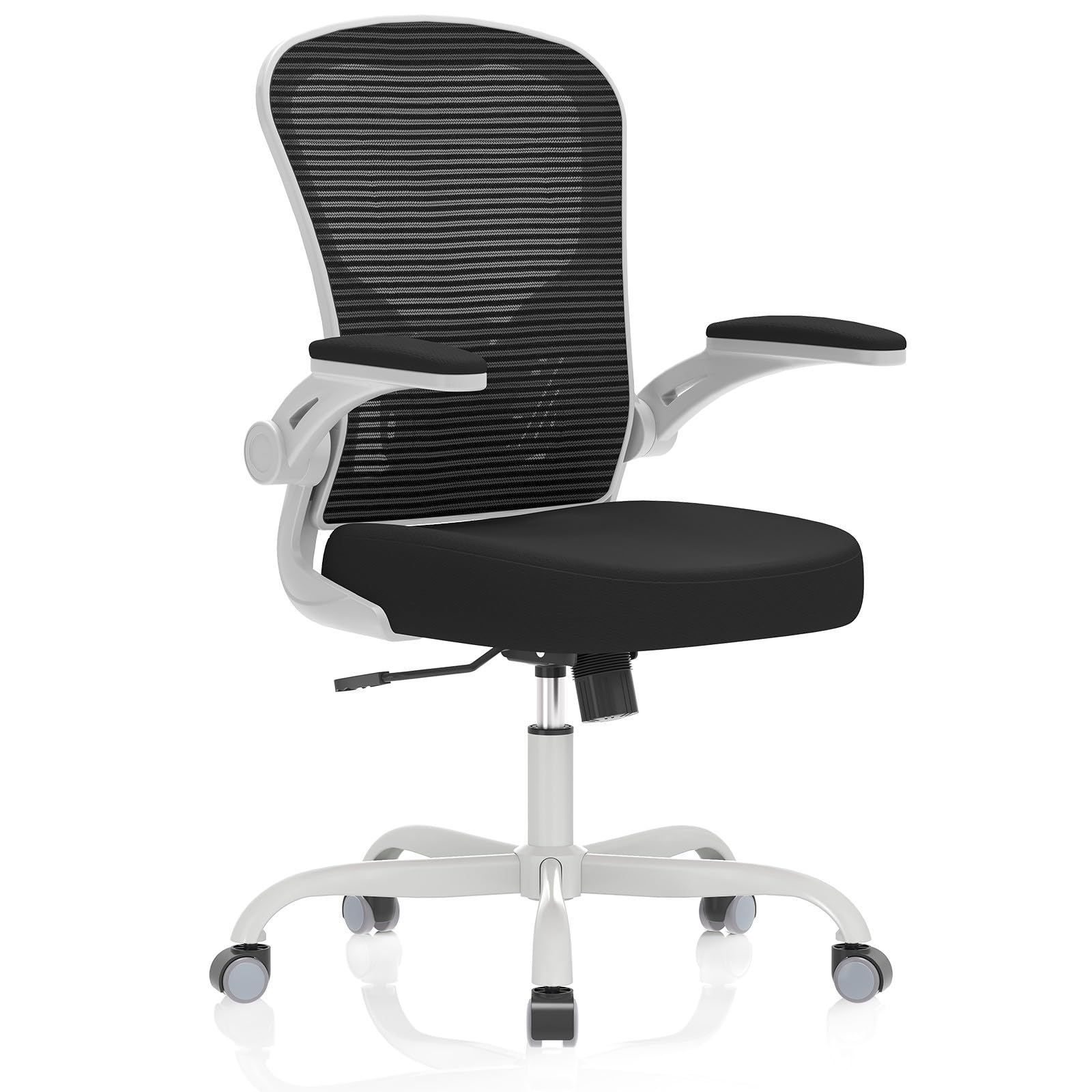 Office Chair, Ergonomic Desk Chairs 330LBS Capacity High Back Mesh Computer Chair with Flip-up Armrests, Comfy Work Chair with Adjustable Lumbar Support, Rolling Chair